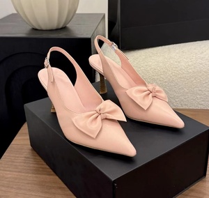 French-style girly bow-up headband <b>sandals</b>. Xiao Xiangfeng elegant wood-grain platform high-heeled shoes - Product Image 1