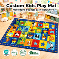 Tapis éducatif pour chambre d'enfant avec impression d'alphabet et de chiffres, tapis pour enfants pour l'apprentissage et l'interaction ludique des tout-petits