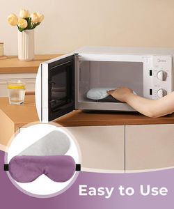 Masker Mata tertimbang, masker mata Lavender biji rami diisi dengan kompres panas Masker Mata kristal sangat lembut pemanas Microwave - Product Image 5