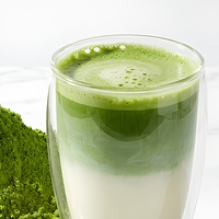 Poudre de matcha aromatisée aux fruits pour boissons, marque privée, saveur fraise