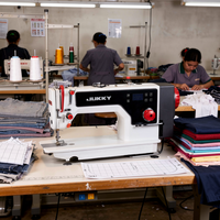 JUKKY yeni Model endüstriyel DİKİŞ MAKİNESİ doğrudan sürücü ile Lockstitch manuel 220V giyim Maquina De Coser De Linea Recta için