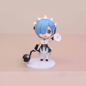 Anime japonais <span class=keywords><strong>Re</strong></span> <span class=keywords><strong>Zero</strong></span> Rem Ram Figure poupée ensemble mignon mascotte Style modèle Collection Fans cadeau femme de chambre Chibi Figurine voiture ornement - Product Image 3