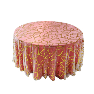 Commercio all'ingrosso tovaglia di paillettes rotonda scintillante <span class=keywords><strong>oro</strong></span> rosa drappo tovaglia in tessuto di paillettes per tavolo festa di compleanno di nozze - Product Image 5