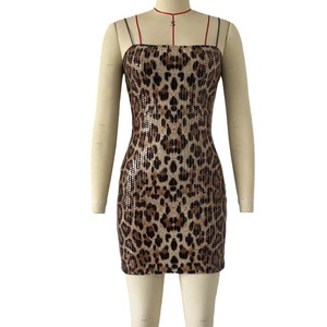 Moda nuova 2024 dolce top piccante per ragazze Sexy Nightclub con stampa leopardata reggiseno corto stretto e stretto elegante abito da donna - Product Image 6