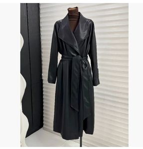 <span class=keywords><strong>Giacca</strong></span> a vento di media lunghezza con cuccetta da donna <span class=keywords><strong>giacca</strong></span> a vento a doppio petto tipo <span class=keywords><strong>lunga</strong></span> primavera autunno in pelle per l'inverno - Product Image 4