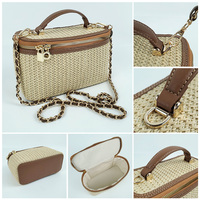 Sac à Makeup Eco Coloré Voyage Grand Jacquard Terry Rose Mignon Logo - Grande Capacité Zip