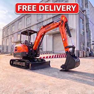 Mini Excavator 1.5 Ton With Attachments EPA CE Certified Free Shipping Diesel Engine Small Digger With Attachments