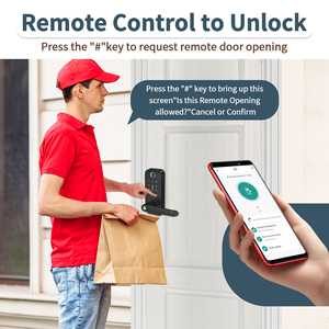 Tuya App tạm thời thông minh khóa resettable kết hợp an toàn ổ khóa cửa điện deadbolt với bàn phím mã khóa cửa - Product Image 6