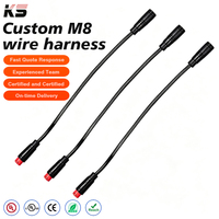 Konektor M8 E-bike Julet 2 3 4 5 6 Pin Male Female IP65 Tahan Air untuk Perakitan Kabel Lampu LED Strip