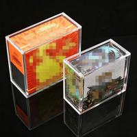 Boîte d'entraînement en acrylique poli épaissi à expédition rapide, étui transparent en acrylique pour collection de cartes TCG