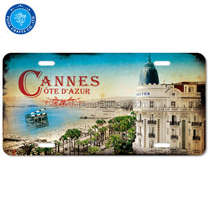 Grosir Retro Vintage <span class=keywords><strong>Novelty</strong></span> Bar dekorasi dinding tanda mobil plat timah kustom Emboss aluminium plat nomor - Product Image 2