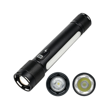 Lampe torche laser blanche 20W 1300LM 3-en-1 rechargeable USB-C, lampe de travail COB, allume-feu, faisceau 1500M, camping d'urgence