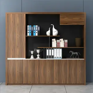 High Quality Modern With Handle Design File Cabinet Office OEM Melamine Wooden Information Cabinets