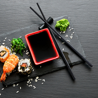 Logo ile özel fiberglas suşi çubuklarını, japon Sakura siyah doğrayın çubukları, restoran için yeniden çin plastik Chopstick