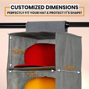 Organizador de Gorras Colgante de Acero Inoxidable Moderno de 10 Estantes para Gorras de Béisbol y Almacenamiento en Sala de Estar/Armario para Proteger Gorras - Product Image 4