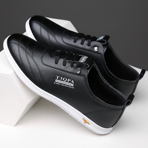 Zapatos de Cuero para Hombre T30PA, Negros, Suela Suave, Transpirables, Mocasines Casuales, Zapatos de Conducir a la Moda, Estilo Juvenil - Product Image 3