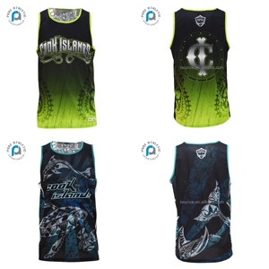 FQ özel Cook adaları yüceltilmiş Singlets polinezya etiketi dokunmatik Rugby forması erkekler Aboriginal düzenli Singlets antrenman kıyafeti - Product Image 3