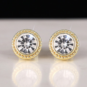 Orecchini a Perno Rotondi Geometrici Semplici per Uso Quotidiano, Gioielli per Orecchie Femminili alla Moda ed Eleganti - Product Image 2