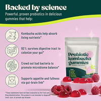 Probiotische Kombucha Prebiotica Gummies Antioxidanten Natuurlijke Gezondheid Immuun Energie Welzijn Boost Voedingssupplement Verbeterde Botten