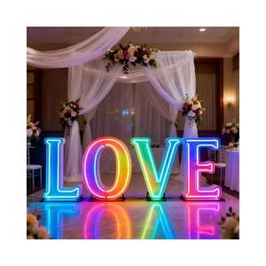 Lettres lumineuses LED de 4 pieds, lettres géantes lumineuses, lettres lumineuses LED de 4 pieds, décoration de mariage, événement, anniversaire, fournitures de fête - Product Image 6