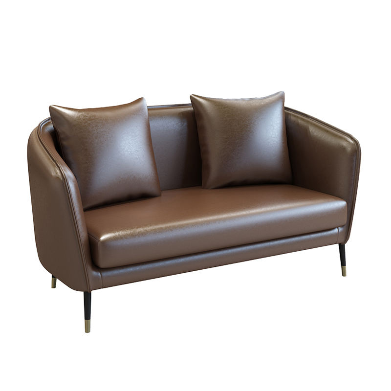 Brown 2-seat sofa
