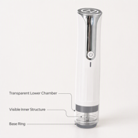 Scelleuse sous vide manuelle portable en plastique à piles pour sacs réutilisables, conservation domestique, grande capacité, indicateur LED, faible consommation