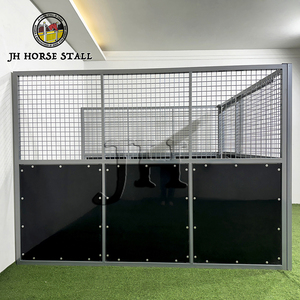 Giá rẻ HDPE di động xách tay nhựa tạm thời dễ dàng để cài đặt ngựa quầy hàng hộp ngựa ổn định với cửa trượt - Product Image 4