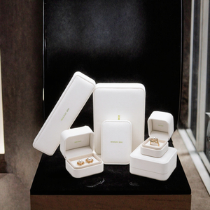 Boîte à bijoux en daim de <span class=keywords><strong>luxe</strong></span> en gros emballage personnalisé en <span class=keywords><strong>cuir</strong></span> PU pour bracelets colliers boucles d'oreilles bagues organisateur de bijoux - Product Image 3