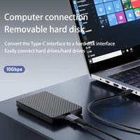 Carcasa de aleación de aluminio de alta eficiencia tipo C macho a Micro B hembra adaptador 10Gbps conector de transferencia adecuado para PC Notebook