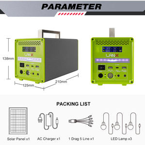 สถานีพลังงานแบบพกพา 300w แบตเตอรี่แบบชาร์จไฟได้ ชุดโซลาร์เซลล์สำหรับบ้าน ระบบกักเก็บพลังงาน แบตเตอรี่ลิเธียม เครื่องกำเนิดพลังงานแสงอาทิตย์ - Product Image 3