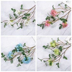 ดอกซากุระประดิษฐ์ Fuwo สีชมพู ขาว เขียว พีวีซี พิมพ์ลาย 3 มิติ สำหรับตกแต่งงานแต่งงาน ตกแต่งบ้าน จัดแจกัน - Product Image 3