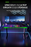 Table de jeu AOR Lifting avec boutons, contrôleur numérique, éclairage RGB, système de circuit de commutation caché, en métal et aluminium