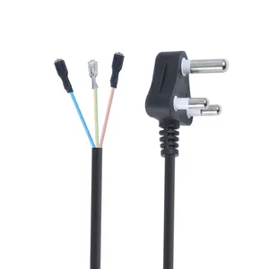 3 Core PVC Flexible Power Cord South Africa Electrical Plug Wire Power Cables