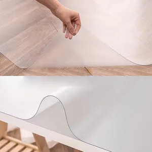 Wipeble Table Cover For Protection Soft And Clear PVC Tablecloth Transparent Waterproof Table Protector