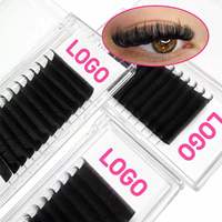 Extensions de cils Volume Easy Fanning en faux vison, effet éventail facile, naturelles, en plateau
