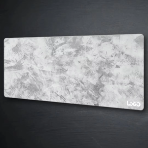 Grand <span class=keywords><strong>tapis</strong></span> <span class=keywords><strong>de</strong></span> souris imperméable gris ciment <span class=keywords><strong>XXL</strong></span>, <span class=keywords><strong>tapis</strong></span> <span class=keywords><strong>de</strong></span> bureau personnalisé <span class=keywords><strong>de</strong></span> grande taille avec bords cousus et base en caoutchouc pour le bureau et les jeux - Product Image 2
