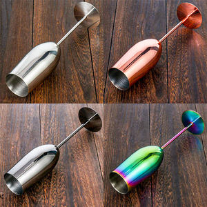 250 עמיד בפני ניפוץ מ "ל 8 עוז חלילים מפלדת אל חלד זכוכית שמפניה גומה ארוכה לגבה - Product Image 4