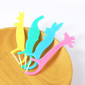 Hilos Dentales con Forma de Animales para Niños, Palillos Interdentales de Plástico para Limpieza de Dientes, Higiene Bucal Infantil, Paquete de 30-50 Unidades - Product Image 1