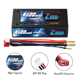 Zeee 2S 7.4V 100C 4600mAh เคสแข็งแบตเตอรี่พร้อมขั้วต่อ deans สำหรับ RC 1/10 Scale ยานพาหนะรถยนต์รถบรรทุกเรือโมเดล RC - Product Image 2