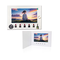 Brochure vidéo en gros Module de composants de carte de voeux Carte d'écran LCD avec croix musicale Styles d'anges en papier