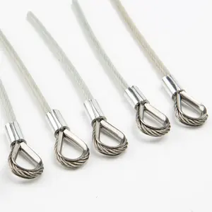 Wholesale Multiuse Coated Flexible Stainless Steel Wire Rope Assembly with Strong Strength Metal Thimble Eye Assembly slings