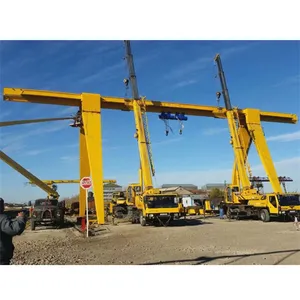 Remote Kontrol Nirkabel Gantry Crane 3 Ton 20 Ton 30 Ton untuk Mengangkat Beton Tiang