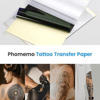 Stiker Semi permanen, mesin tato portabel Phomemo, printer termal, stensil tato sementara, gigi biru dicetak