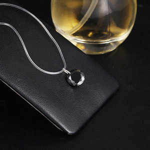 Di modo Dei Monili di Cerimonia Nuziale Lucido Zircone Collana Pendente di Cristallo E Invisibile Trasparente Linea di Pesca Delle Donne Clavicola Collana - Product Image 6