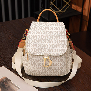 Nouvel Arrivage Transfrontalier <span class=keywords><strong>Sac</strong></span> à Dos Zippé Grande Capacité Polyvalent et Élégant pour <span class=keywords><strong>Femme</strong></span>, <span class=keywords><strong>Sac</strong></span> de <span class=keywords><strong>Voyage</strong></span> Décontracté Imprimé Minimaliste - Product Image 2