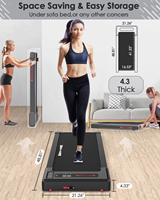 Tapis de course électrique compact 2,5 CV, pliable, pour utilisation sous le bureau, avec écran LED, idéal pour la maison et le bureau, et pour des exercices peu encombrants
