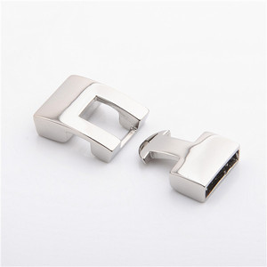 Biểu tượng tùy chỉnh t móc hình dạng thép không gỉ khóa Clasp cho vòng đeo tay làm, đồ trang sức tìm thấy các thành phần cho dây da phẳng - Product Image 2