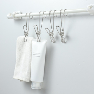 Stainless Steel Clip Hooks Small Size Large Size For Hanging Clothes And Linen Storage Clips - Product Image 2