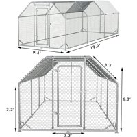 Vente en gros Nouveau Grand enclos à poules extérieur en métal de type A 6*3*2m, accessible à l'intérieur, pour élevage de poulets, avec longue durée de vie