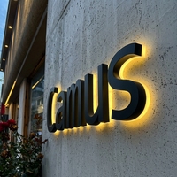 Letras de Canal Iluminadas con LED de Acero Inoxidable, Logotipo de Empresa, Letrero LED Personalizado con Retroiluminación 3D para Negocios, Barbería